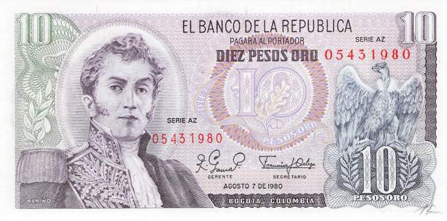 10 Pesos 7.8.1980